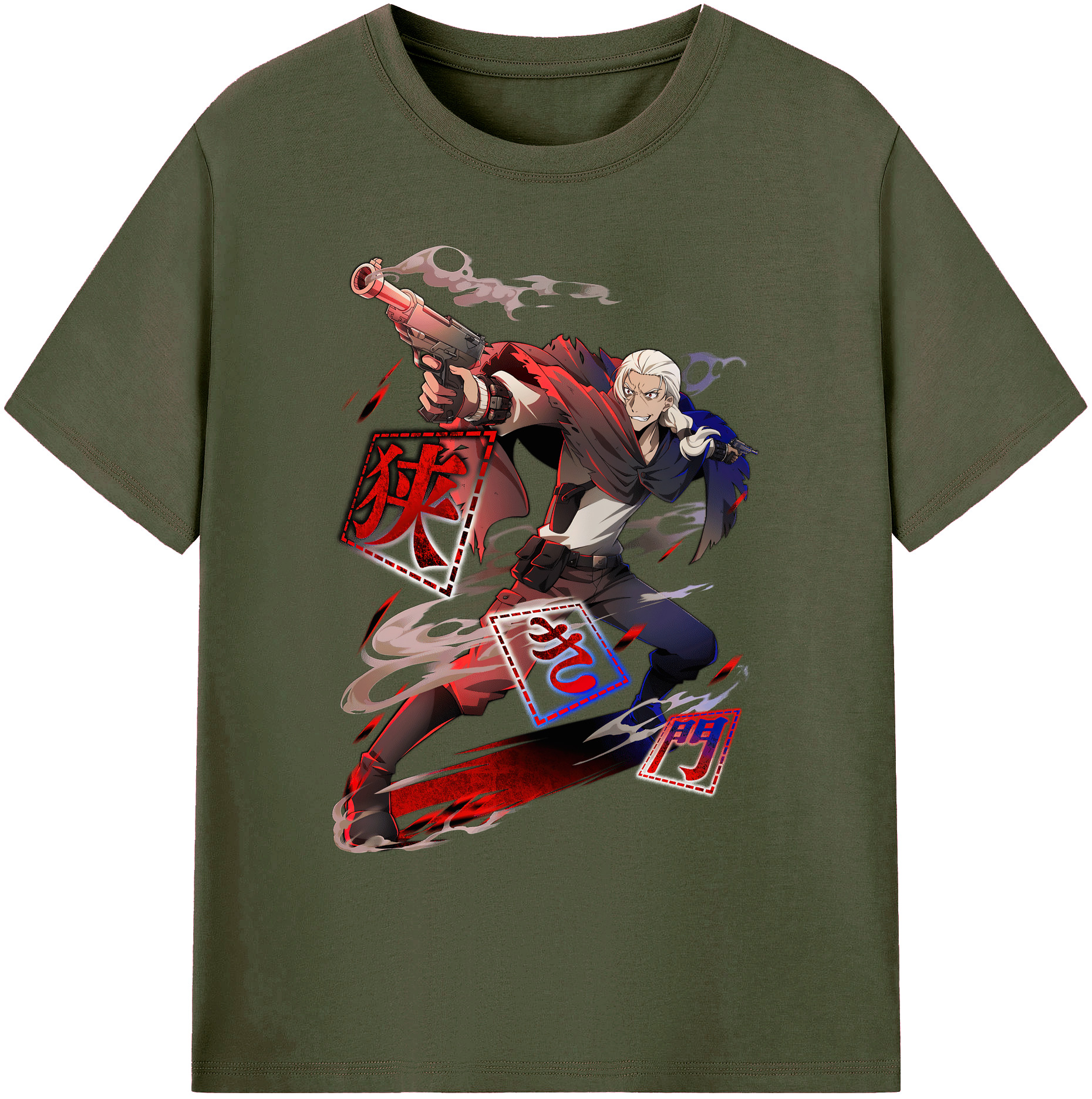 （画像用） 文豪ストレイドッグス Bungo Stray Dogs 綿100％ メンズ半袖Tシャツ｜肌触りやわらか＆通気性